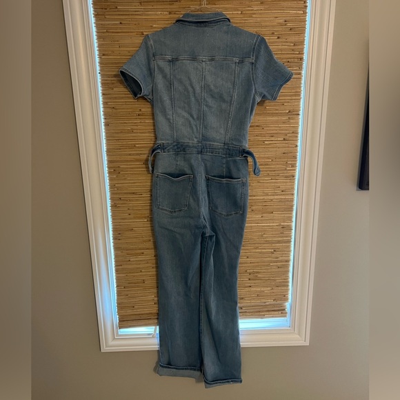 NWT GOOD AMERICAN Fit For Success Bootcut Jumpsuit Denim Large - Picture 2 of 6